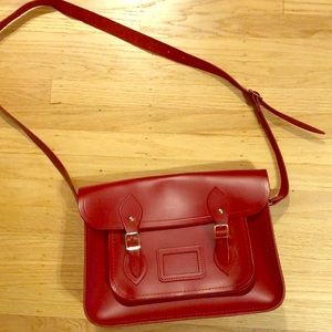 Red Cambridge Satchel Company Bag. 13”
